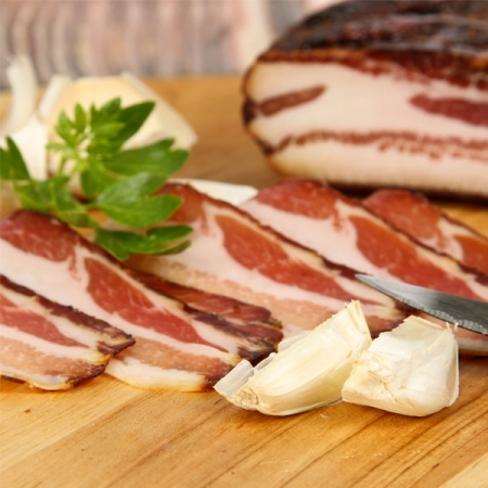 Chnoblibuurespeck (geschnitten)