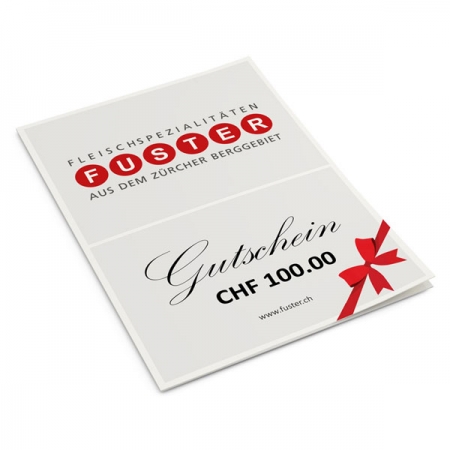 Fuster Geschenkgutschein - CHF 100