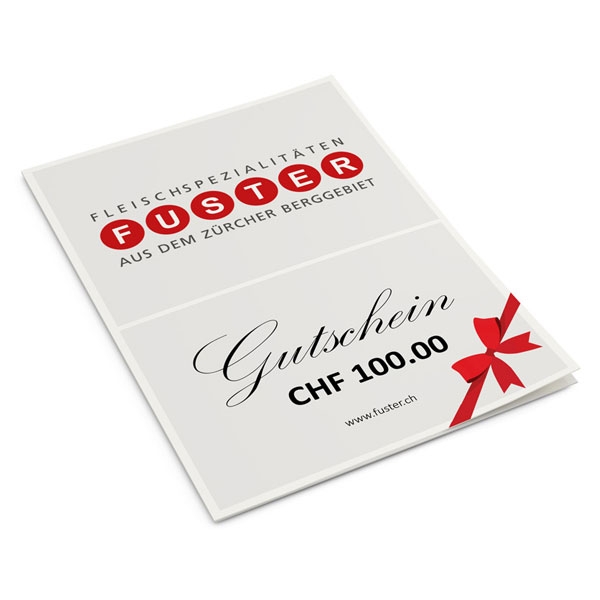Fuster Geschenkgutschein - CHF 100 Fuster Geschenkgutschein - CHF 100