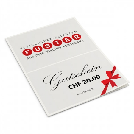 Fuster Geschenkgutschein - CHF 20
