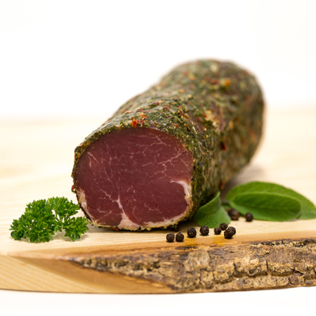 Filet vom Schwein im Pfeffer-Kräutermantel